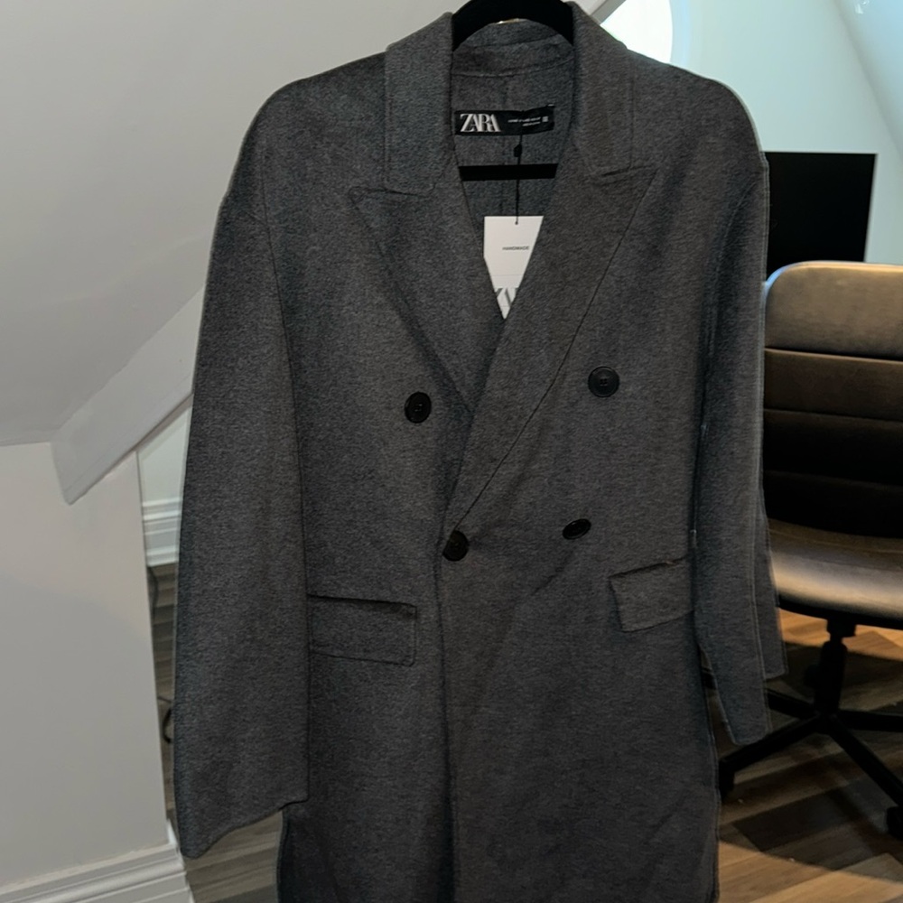 Limited edition luxurious wool blend grey coat - Picture 5 of 7